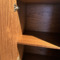 Yac highboard zwart met topblad in walnoot - 3